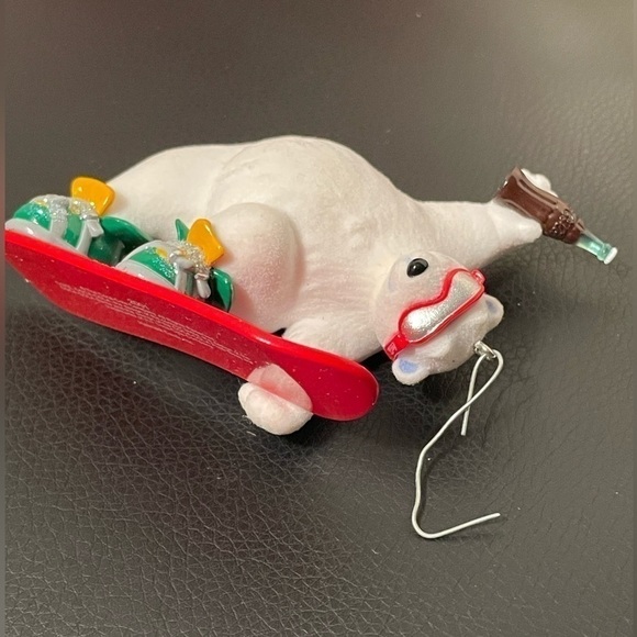 Hallmark Cool Sport Coca Cola Polar Bear Ornament Coke With Box - Picture 4 of 4